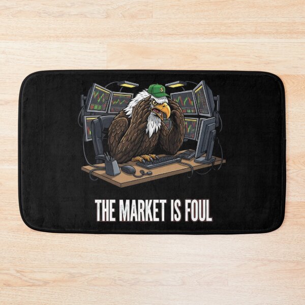 Item preview, “The Market Is Fowl” Eagle Trader Illustration – Gift for Finance Fans designed and sold by Luminari Creations.