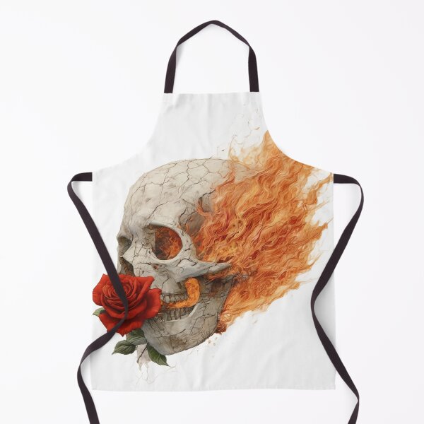 Item preview, Burning Skull with Rose designed and sold by MKFashionLab.