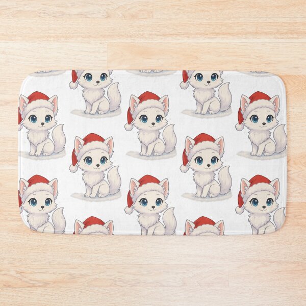 Item preview, Cute anime animal in santa hat for christmas and new year celebrations, AI generated designed and sold by dvoevnore.