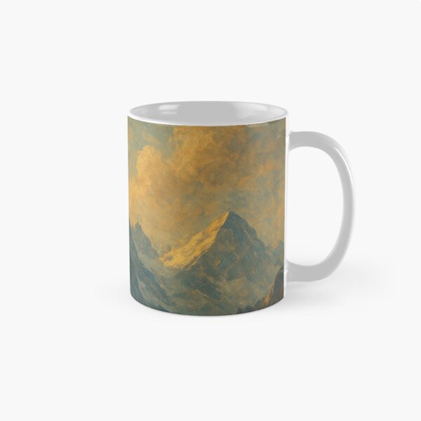 Item preview, Golden Twilight Mountain Wall Art – Majestic Peaks designed and sold by WittyUnknown.