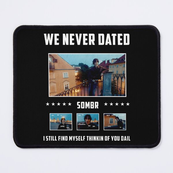 Item preview, Sombr “We Never Dated” Lyric Poster | Cinematic Indie Emotional Art Print designed and sold by Ariella Whitney.