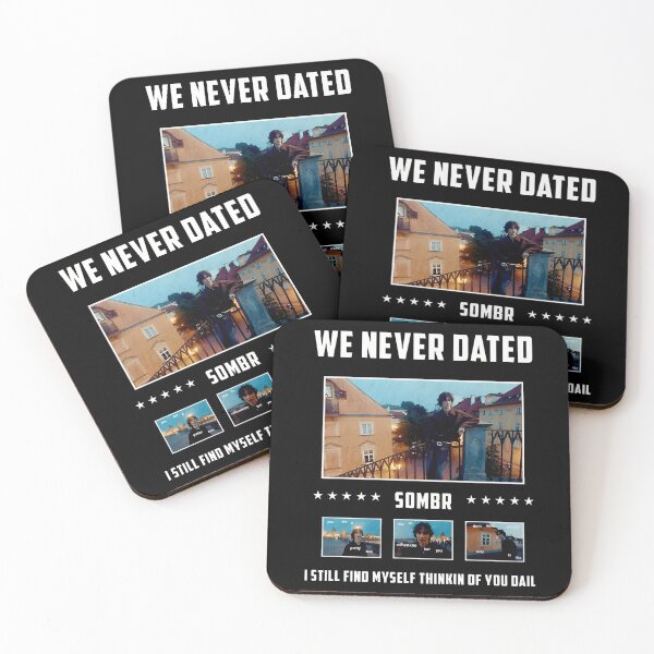 Item preview, Sombr “We Never Dated” Lyric Poster | Cinematic Indie Emotional Art Print designed and sold by Ariella Whitney.