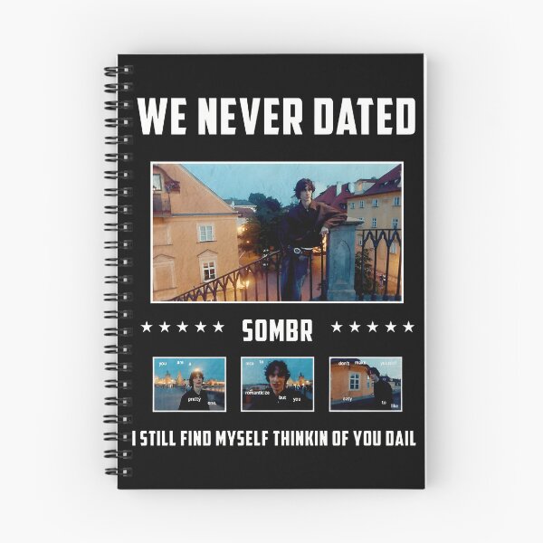 Item preview, Sombr “We Never Dated” Lyric Poster | Cinematic Indie Emotional Art Print designed and sold by Ariella Whitney.