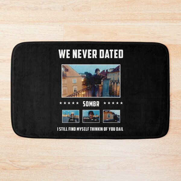 Item preview, Sombr “We Never Dated” Lyric Poster | Cinematic Indie Emotional Art Print designed and sold by Ariella Whitney.