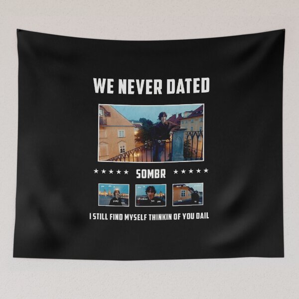 Item preview, Sombr “We Never Dated” Lyric Poster | Cinematic Indie Emotional Art Print designed and sold by Ariella Whitney.