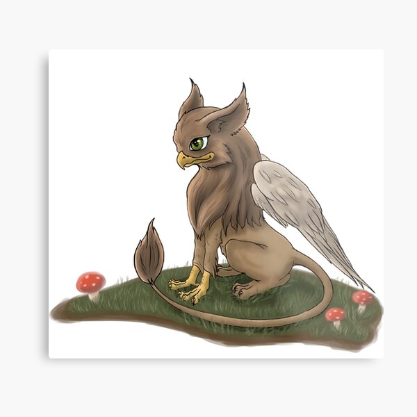 Cute Little Griffin Metal Print