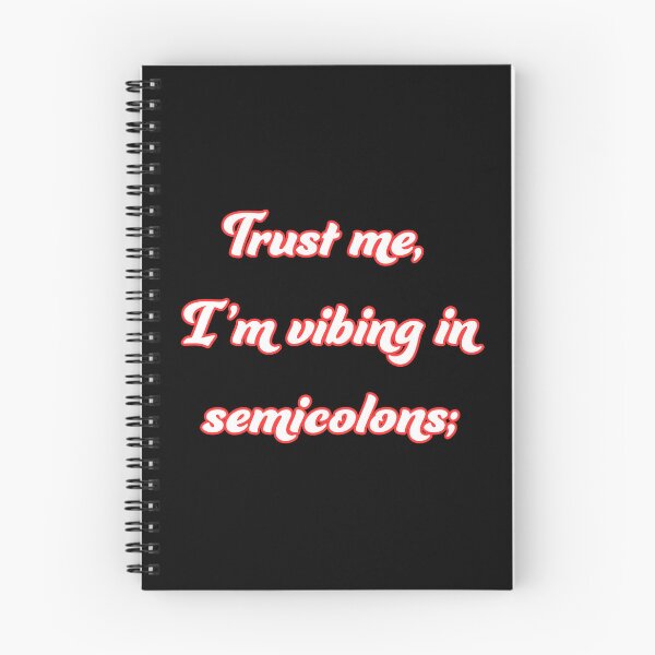 Item preview, Trust me, I'm Vibing in semicolons designed and sold by Programming Jokes.