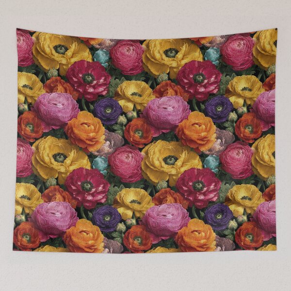 Item preview, Colorful Radiant Ranunculus Texture For Floral Theme designed and sold by RoyalStarsPatts.