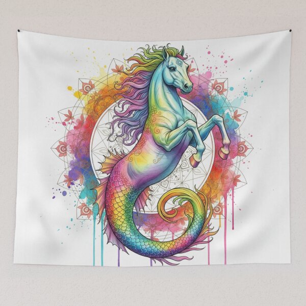 Item preview, Hippocampus Watercolor Color Symbol designed and sold by AlquimiaSolar.