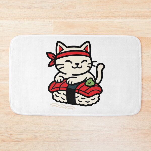 Item preview, Kawaii Sushi Cat Tuna Nigiri with Wasabi designed and sold by ZetaDream.