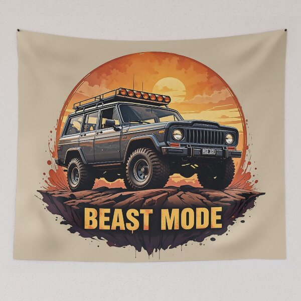 Item preview, Classic Offroad 4x4 Illustration With Rusty Sunset Vibe designed and sold by BorgSpareParts.
