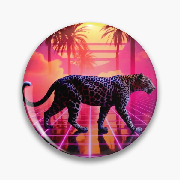 Item preview, Jaguar in a Neon Sunset Paradise designed and sold by Exodoi.