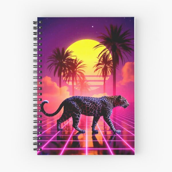 Item preview, Jaguar in a Neon Sunset Paradise designed and sold by Exodoi.