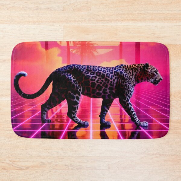 Item preview, Jaguar in a Neon Sunset Paradise designed and sold by Exodoi.