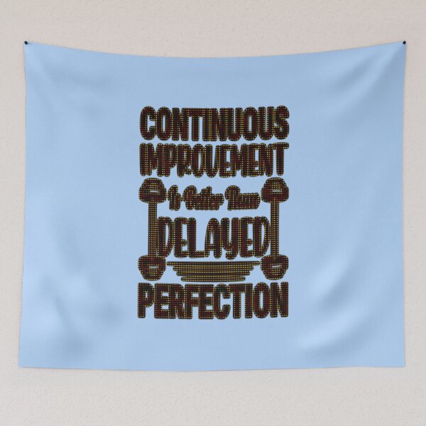 Item preview, Continuous Improvement Gym Quote – Fitness Typography #3 designed and sold by creativerooney.