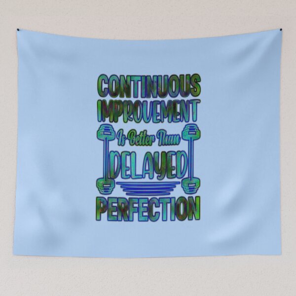 Item preview, Continuous Improvement Gym Quote – Fitness Typography #6 designed and sold by creativerooney.