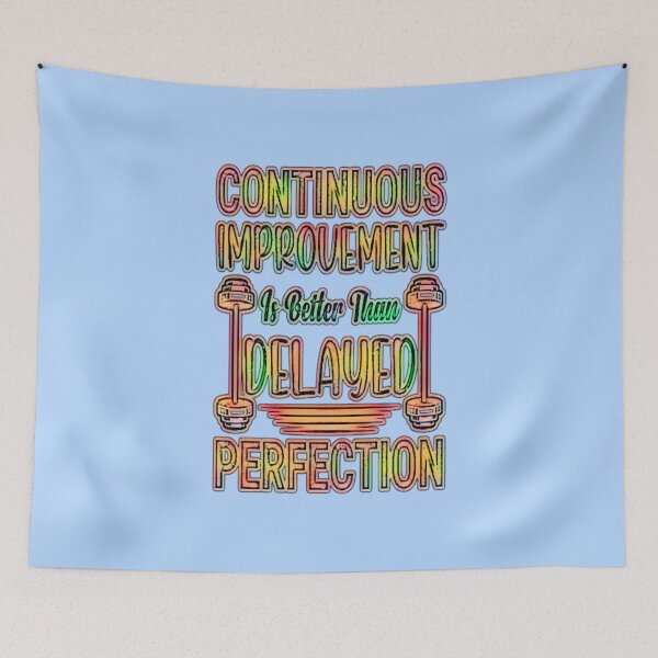 Item preview, Continuous Improvement Gym Quote – Fitness Typography #7 designed and sold by creativerooney.