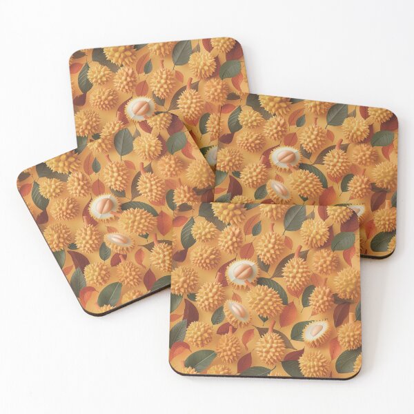 Item preview, Spiky Yellow Durian Fruit Pattern designed and sold by PostcardsfromtheLaundromat.