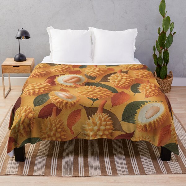 Item preview, Spiky Yellow Durian Fruit Pattern designed and sold by PostcardsfromtheLaundromat.