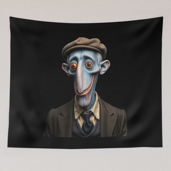 Item preview, Funny Old Alien Guy In A Flat Cap designed and sold by Henrybubbles400.