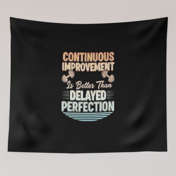 Item preview, Continuous Improvement Gym Quote – Fitness Typography #8 designed and sold by creativerooney.