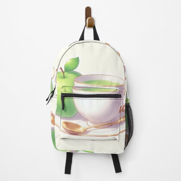 Item preview, Golden Tea Time with Apple – Soft Anime-Inspired Illustration designed and sold by Sugar Wisdom .