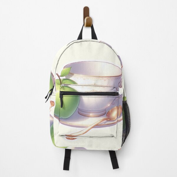 Item preview, Golden Tea Time with Apple – Soft Anime-Inspired Illustration designed and sold by Sugar Wisdom .