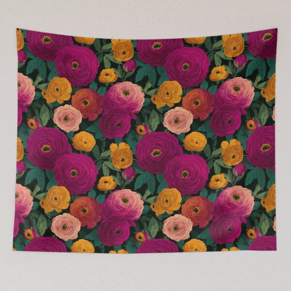 Item preview, Elegant Flourishing Ranunculus Pattern For Seasonal Decor designed and sold by RoyalStarsPatts.