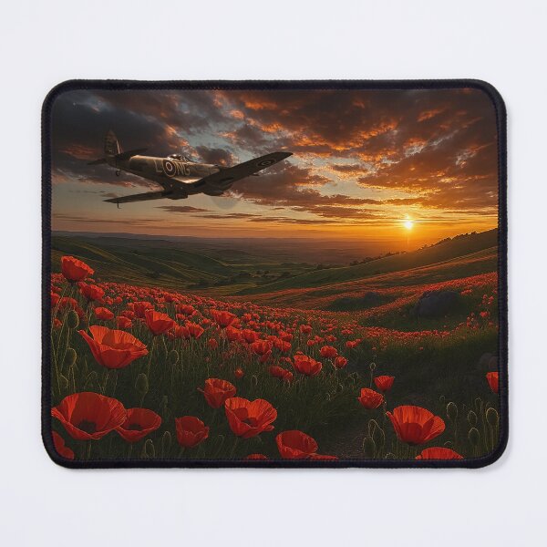 Item preview, Spitfire Poppy Field Tribute designed and sold by Airpower Art.