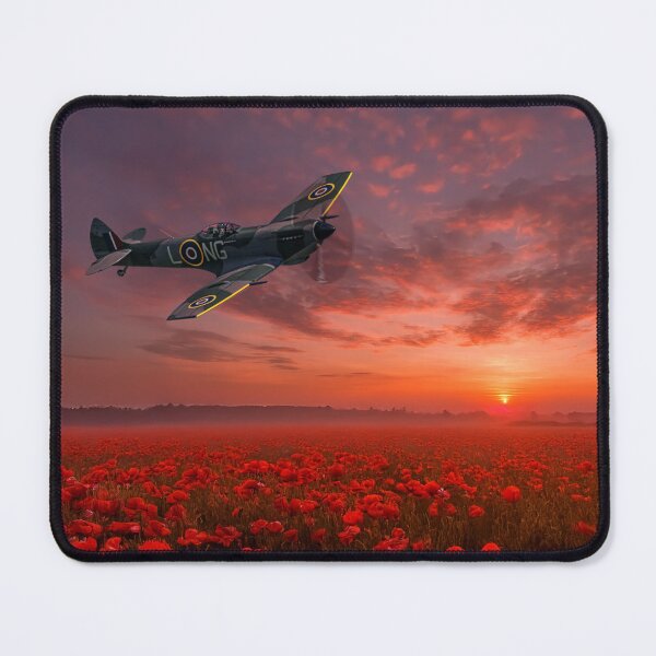 Item preview, Spitfire Poppy Field Sunset designed and sold by Airpower Art.