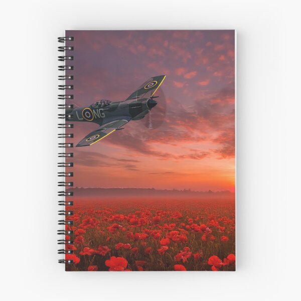 Artikelvorschau, Spitfire Mohnfeld Sonnenuntergang entworfen und verkauft von Airpower Art.