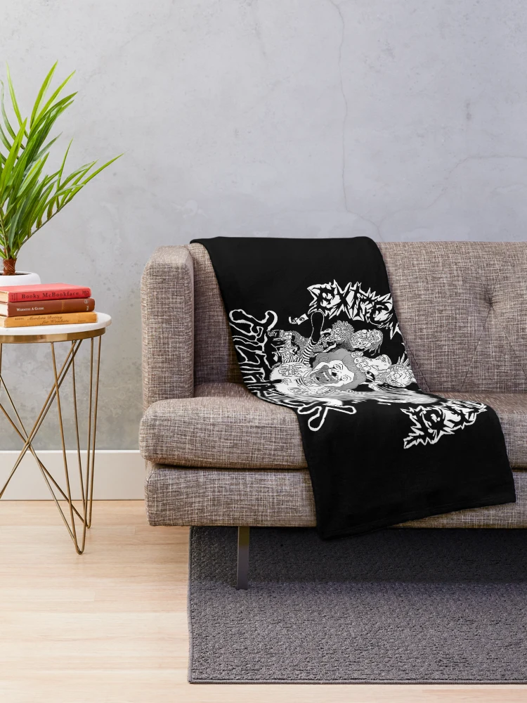 Thumbnail 2 of 6, Throw Blanket, Extreme Noise Terror Band designed and sold by BrodieBouges.