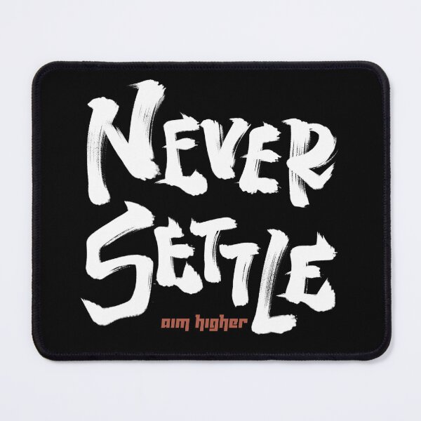 Item preview, Never settle aim higher Japanese style calligraphy art designed and sold by Necokite.