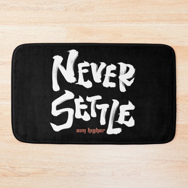 Item preview, Never settle aim higher Japanese style calligraphy art designed and sold by Necokite.
