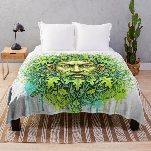Item preview, Green Man Watercolor Color designed and sold by AlquimiaSolar.