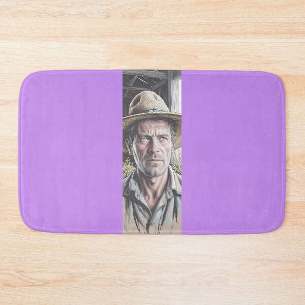 Item preview, Determined Farmer Portrait With Straw Hat By Merch, Limited Edition designed and sold by BRCYNTHIASHOP.