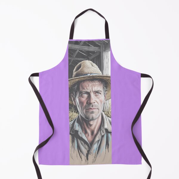 Item preview, Determined Farmer Portrait With Straw Hat By Merch, Limited Edition designed and sold by BRCYNTHIASHOP.