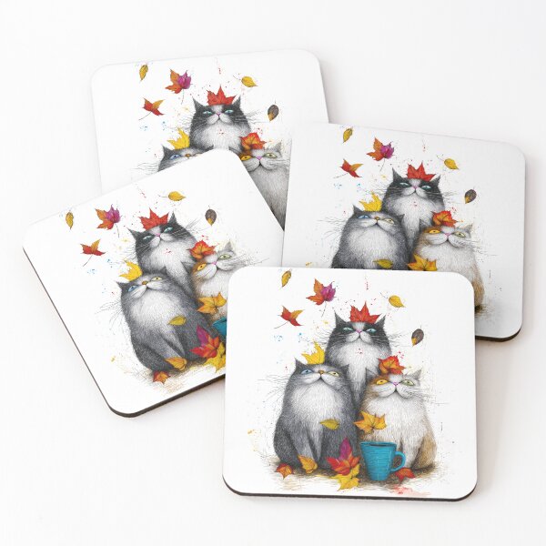 Item preview, Whimsical Autumn Cats designed and sold by Blue Horse Photo Magic.