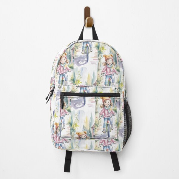 Item preview, Happy Girl Riding Bicycle Watercolor Art Png By Merch, Limited Edition designed and sold by BRCYNTHIASHOP.