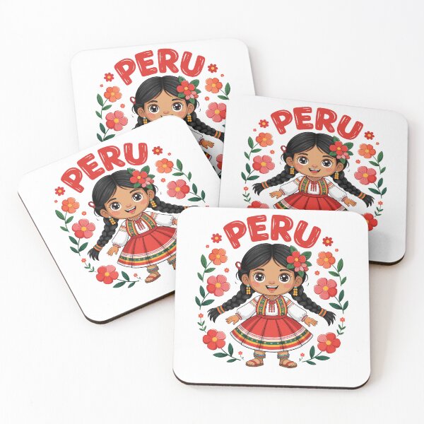 Item preview, Cute Peru Girl Traditional Dress Colorful Flowers Girls Kids designed and sold by NUMAcreations.