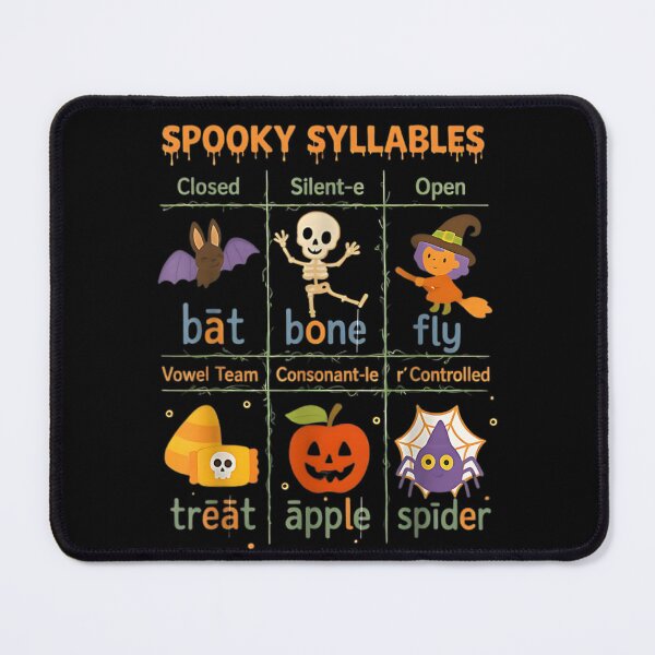 Item preview, Spooky Syllables Halloween Phonics Reading Teacher Student Educational Chart designed and sold by MassonCalepon.