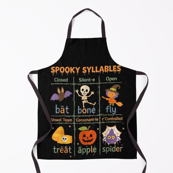 Item preview, Spooky Syllables Halloween Phonics Reading Teacher Student Educational Chart designed and sold by MassonCalepon.