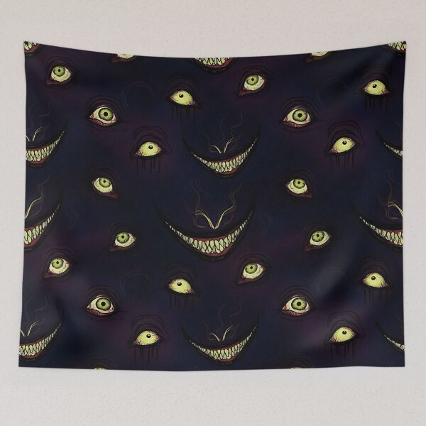 Item preview, Evil Eyes & Smiles Halloween Graphic – Creepy All Over Print Design  designed and sold by JoeZigns81.