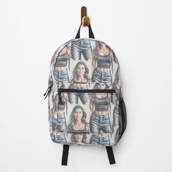 Item preview, Stylish Woman In Denim & Black Top Art By Merch, Limited Edition designed and sold by MichaelbmOver.
