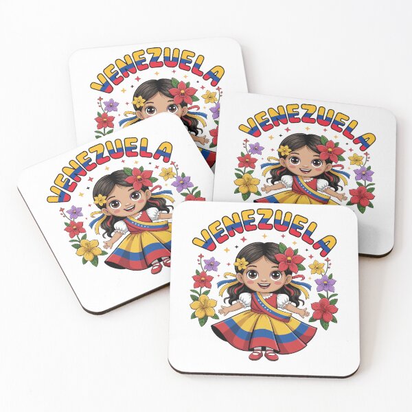 Item preview, Cute Venezuela Girl Traditional Dress Colorful Art Kids designed and sold by NUMAcreations.