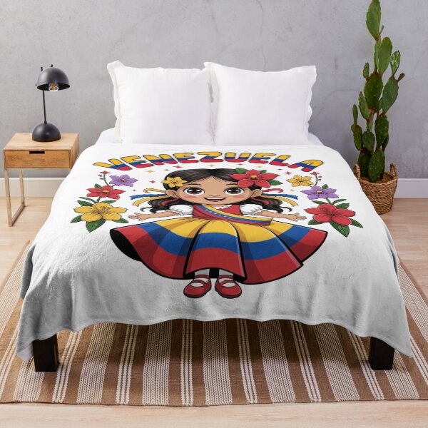 Item preview, Cute Venezuela Girl Traditional Dress Colorful Art Kids designed and sold by NUMAcreations.