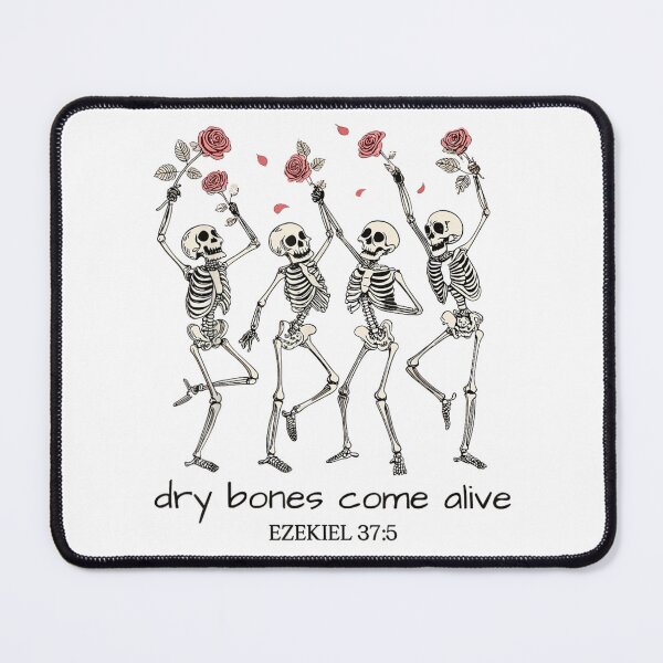 Item preview, Dry Bones Come Alive Ezekiel 37:5 Dancing Skeletons Roses Christian Art designed and sold by MassonCalepon.