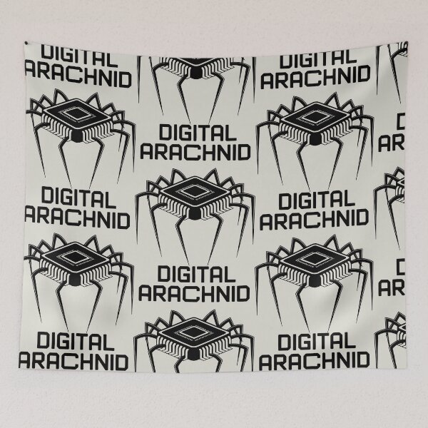 Item preview, High-Tech Arachnid – A Minimalist Fusion of Nature and Code designed and sold by SplashTastic.