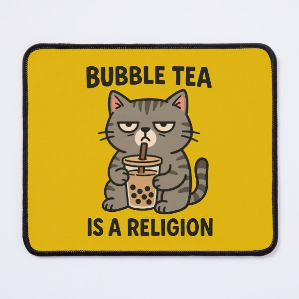 Item preview, Bubble Tea Is A Religion – Grumpy Cat Drinking Boba designed and sold by liveinbeauty.