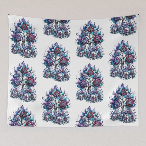 Item preview, Christmas tree with gifts, fantasy art designed and sold by LoneAngel.